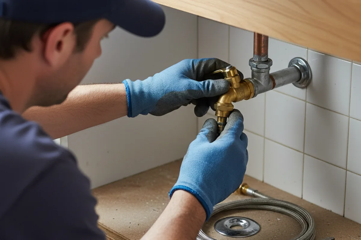 Shutoff valve and fitting work during Emergency Plumbing in Wiconisco